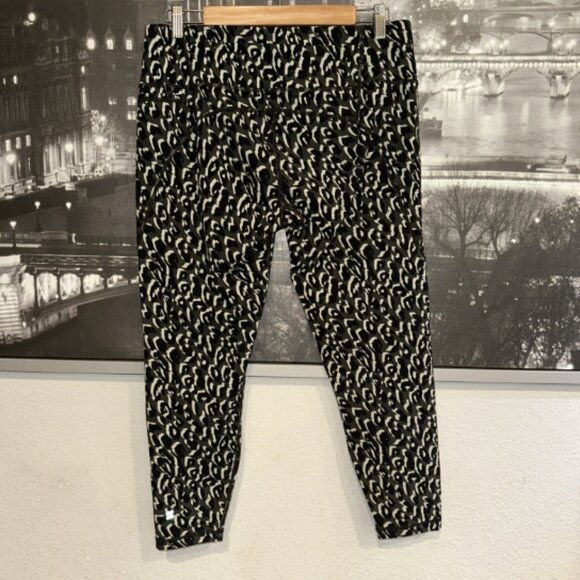 Sweaty Betty Power 7/8 Workout Leggings Green Leopard Print Side Pocket Sz Large - Picture 3 of 9
